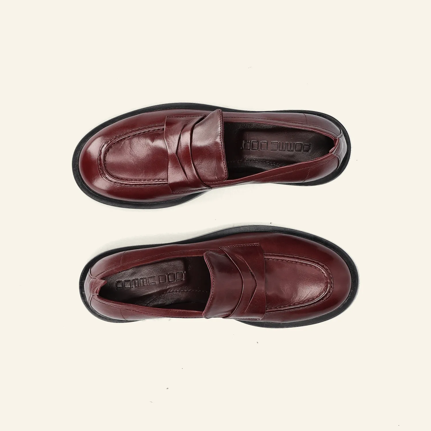 Bordeaux and Cuoio Leather Gloves - MEGAN 2205