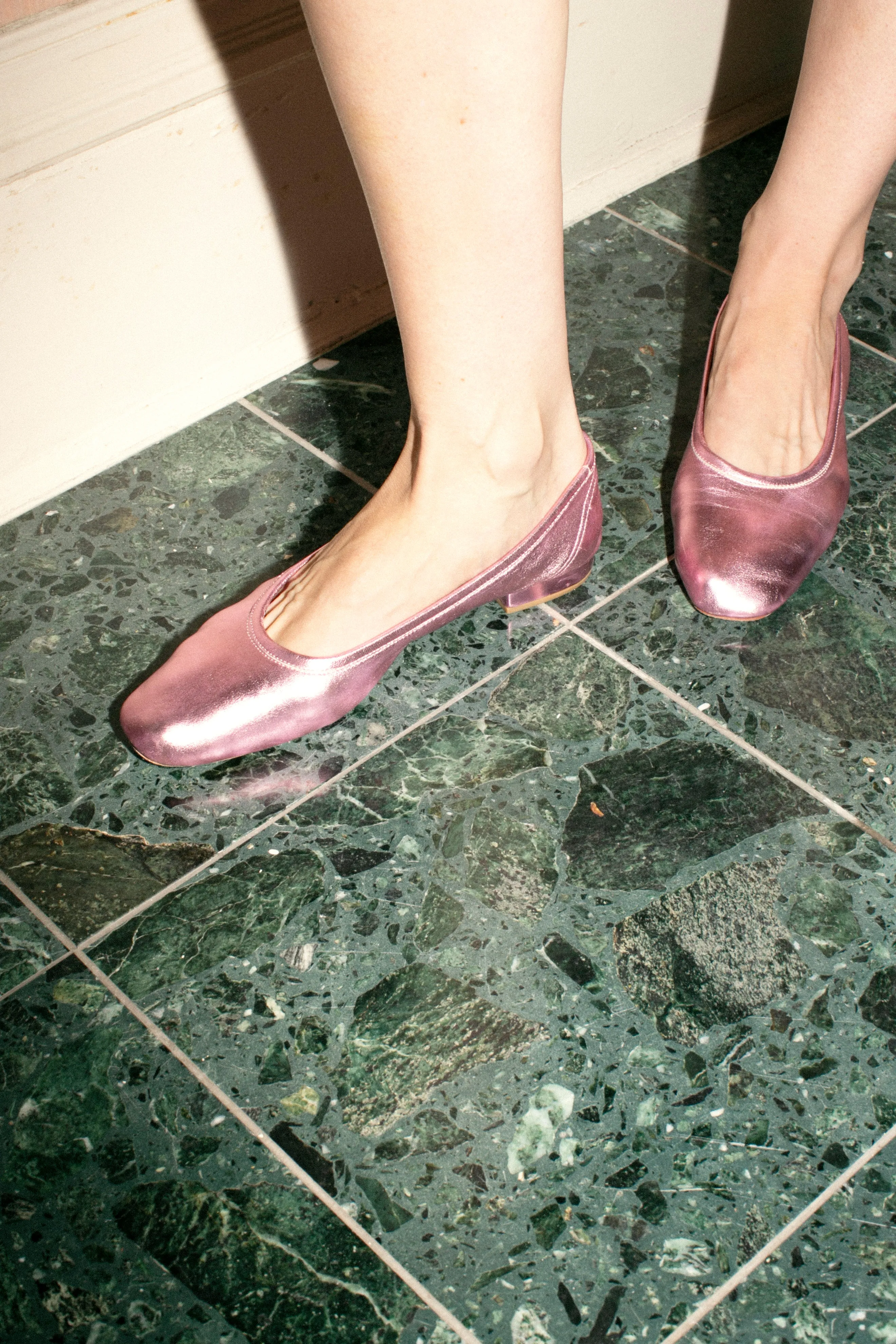 Metallic Pink Serafina Flat