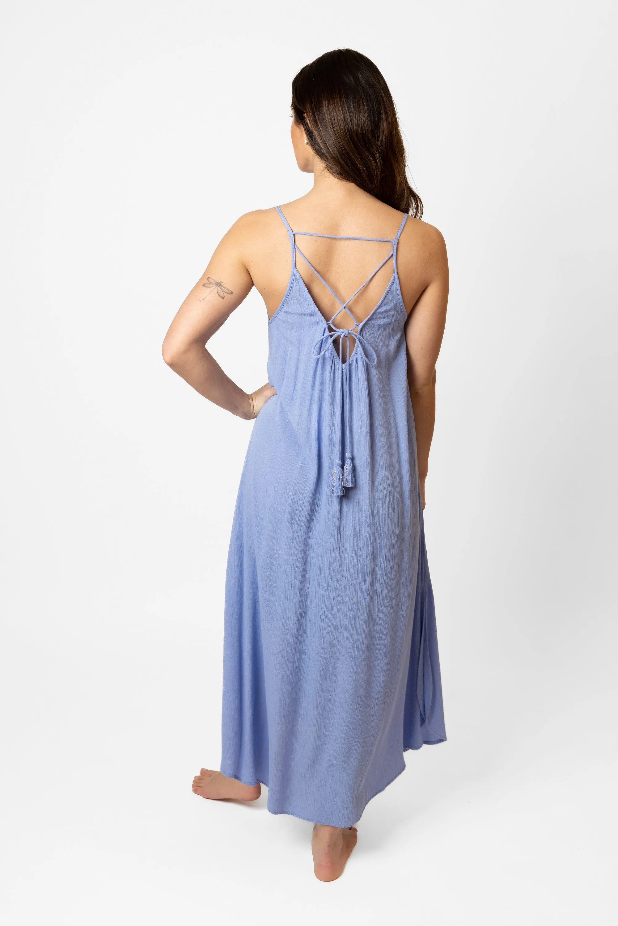 Miami Side Slit Strappy Midi Dress