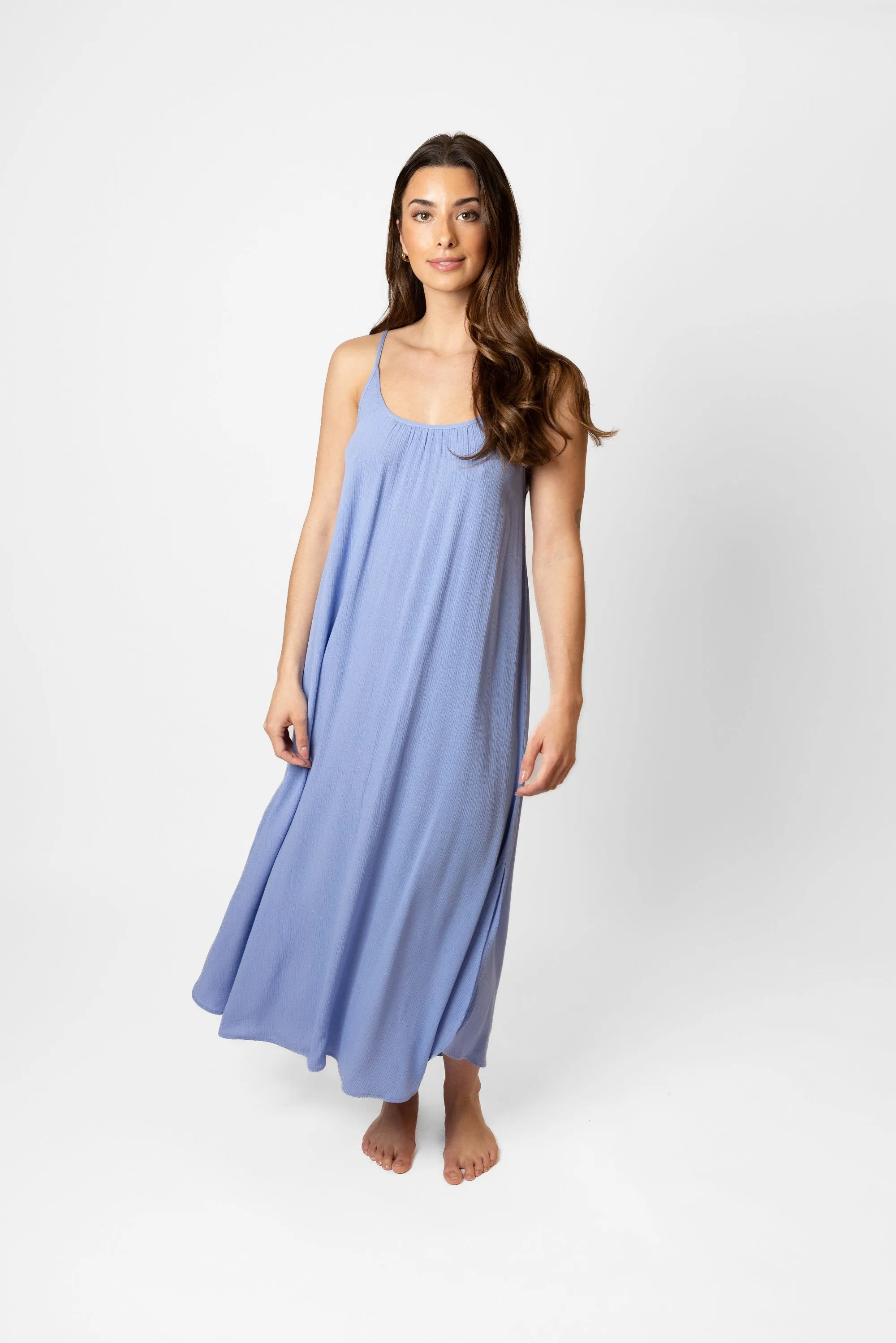Miami Side Slit Strappy Midi Dress
