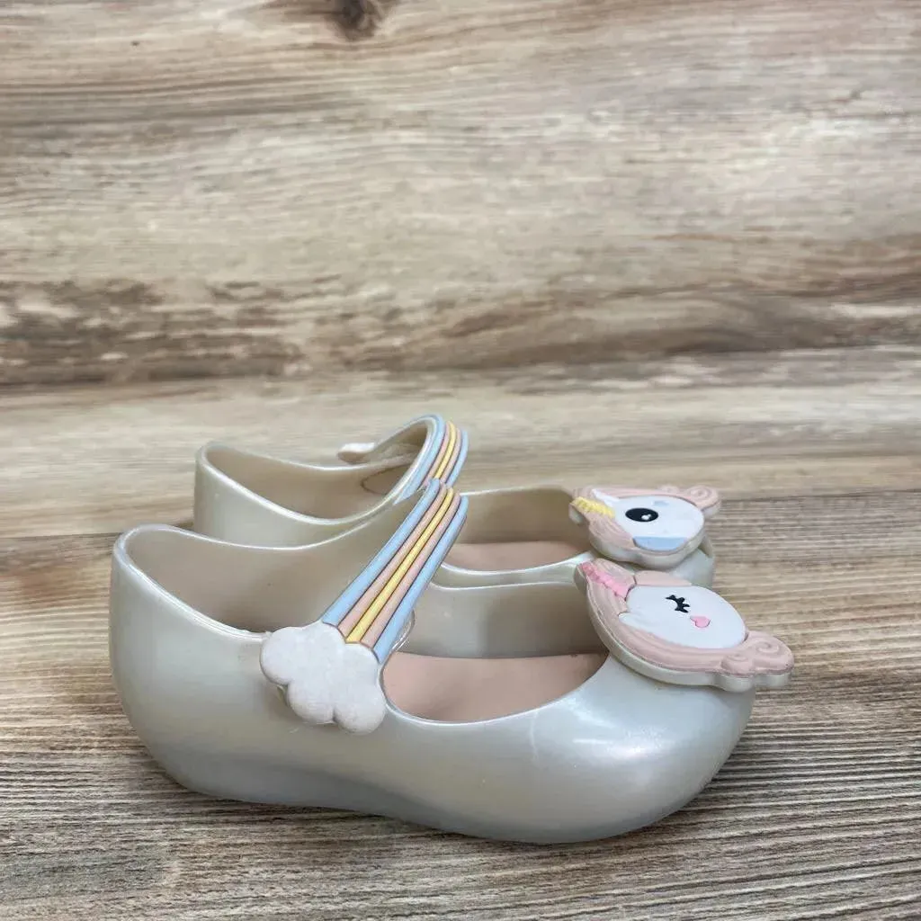 Mini Melissa Glitz Unicorn Mary Janes sz 6c
