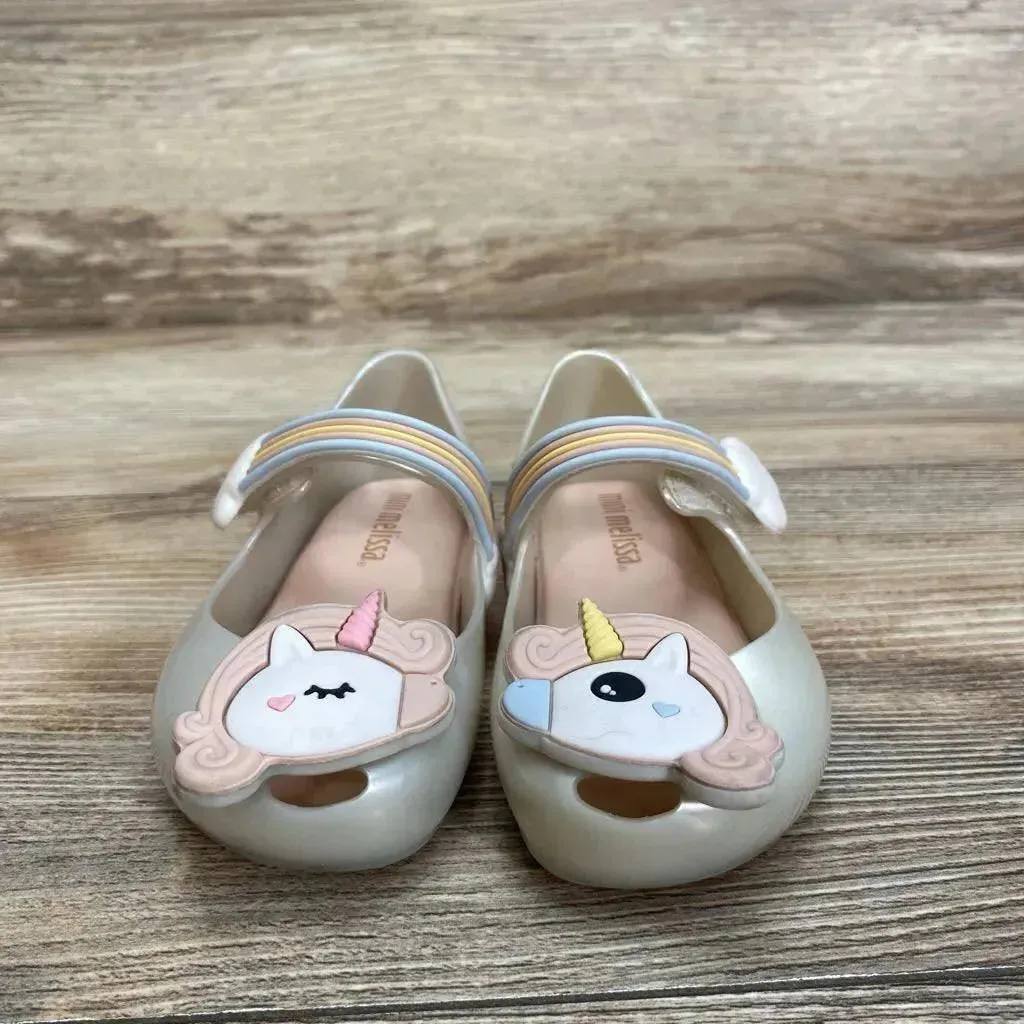 Mini Melissa Glitz Unicorn Mary Janes sz 6c
