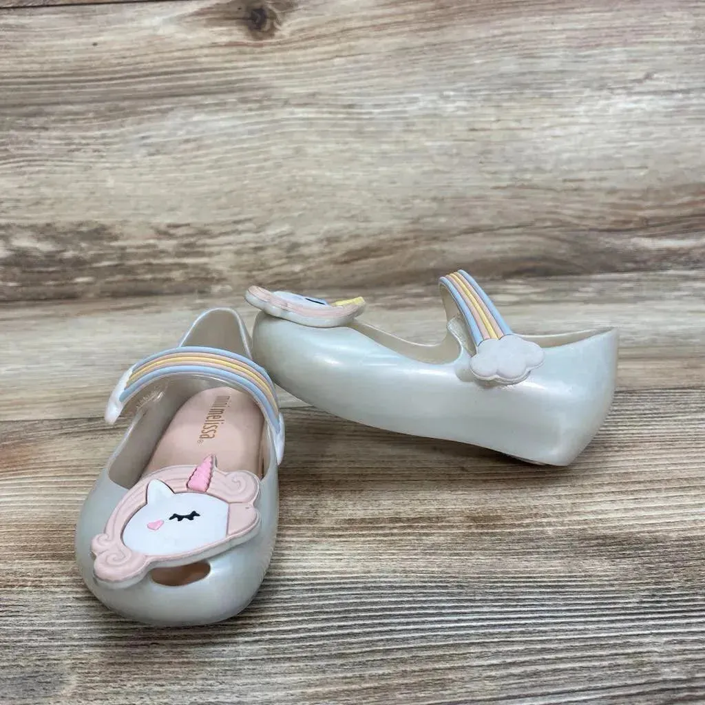 Mini Melissa Glitz Unicorn Mary Janes sz 6c