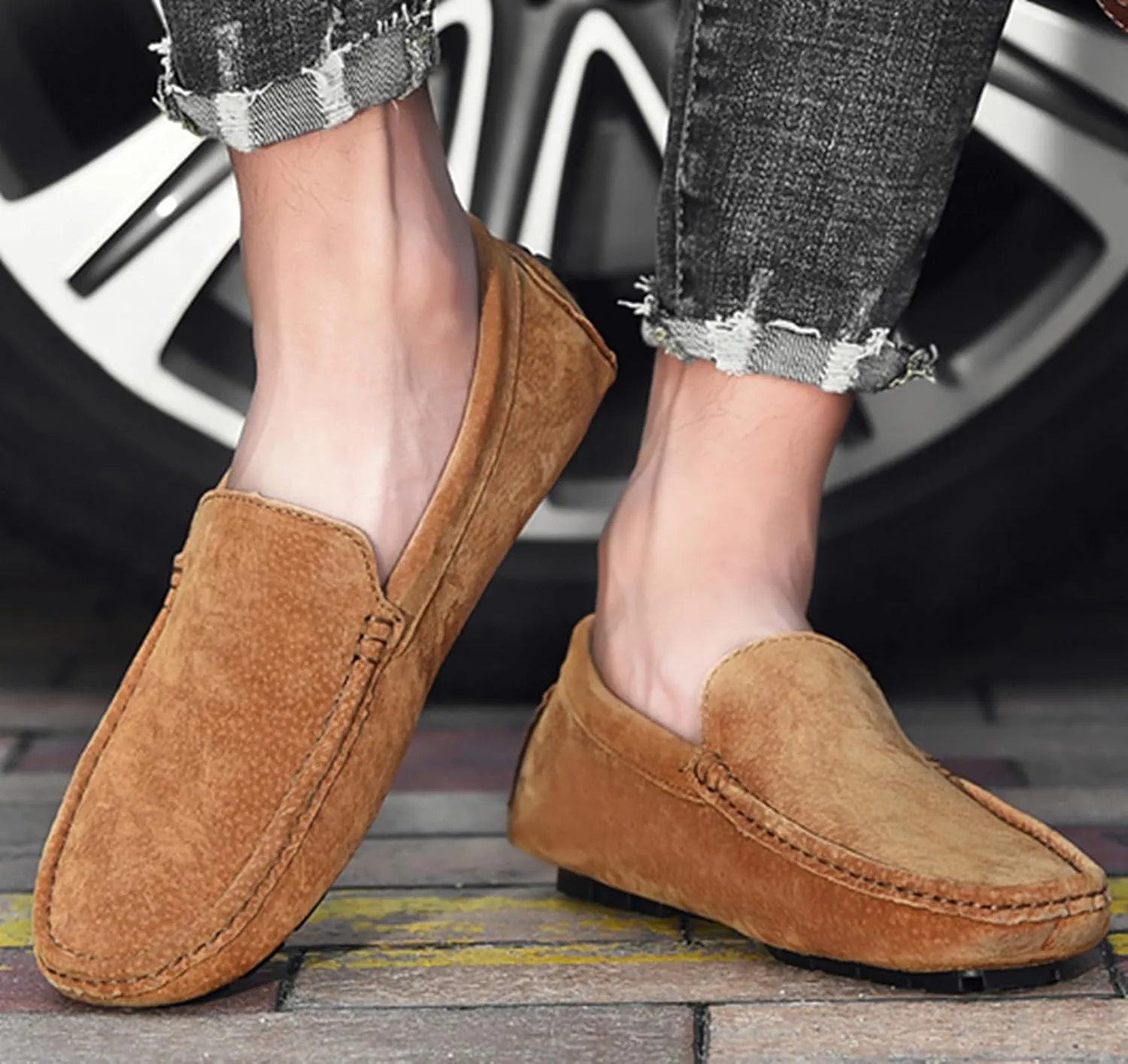 Minishion Boys Mens Loafers Shoes Slip on Fashion Summer Party Moccasin Flats YY010