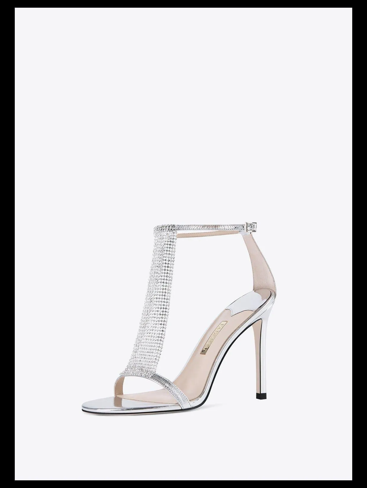 New open-toe stiletto rhinestone chain main high heel sandals  -  Ciall
