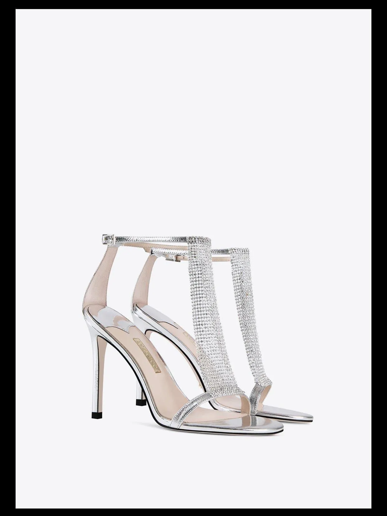 New open-toe stiletto rhinestone chain main high heel sandals  -  Ciall