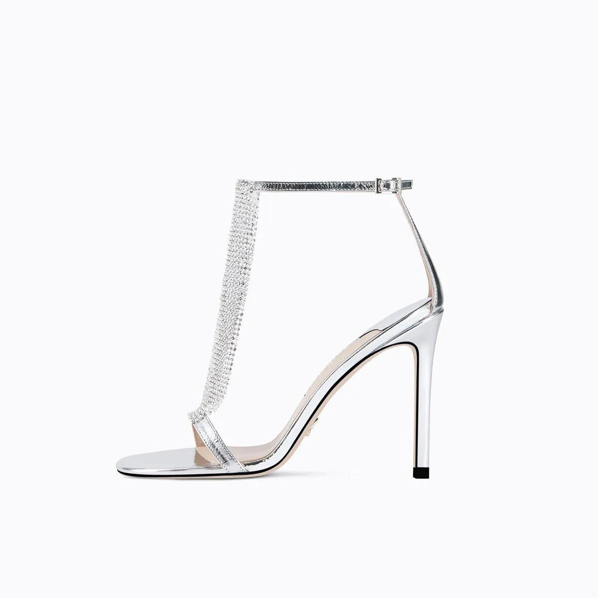 New open-toe stiletto rhinestone chain main high heel sandals  -  Ciall