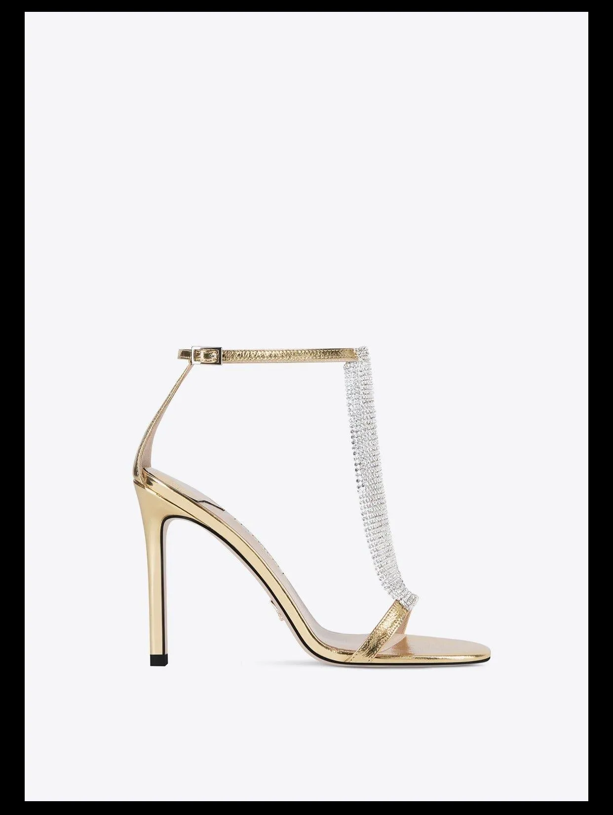 New open-toe stiletto rhinestone chain main high heel sandals  -  Ciall