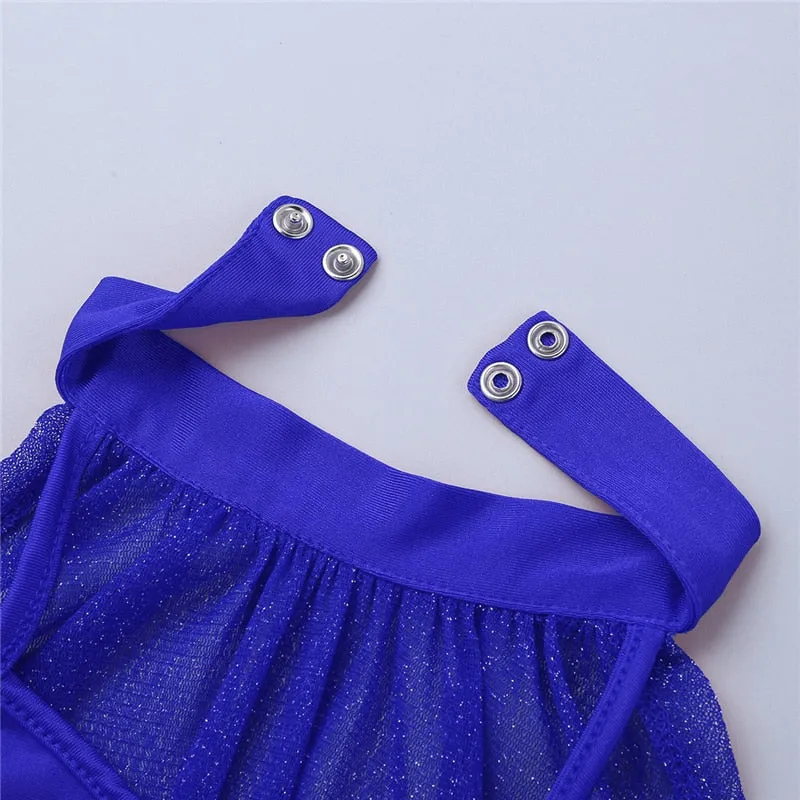 Obsessions #L100 Girls Lyrical High Neck Crop Top and Half Skirt-Two Piece Set
