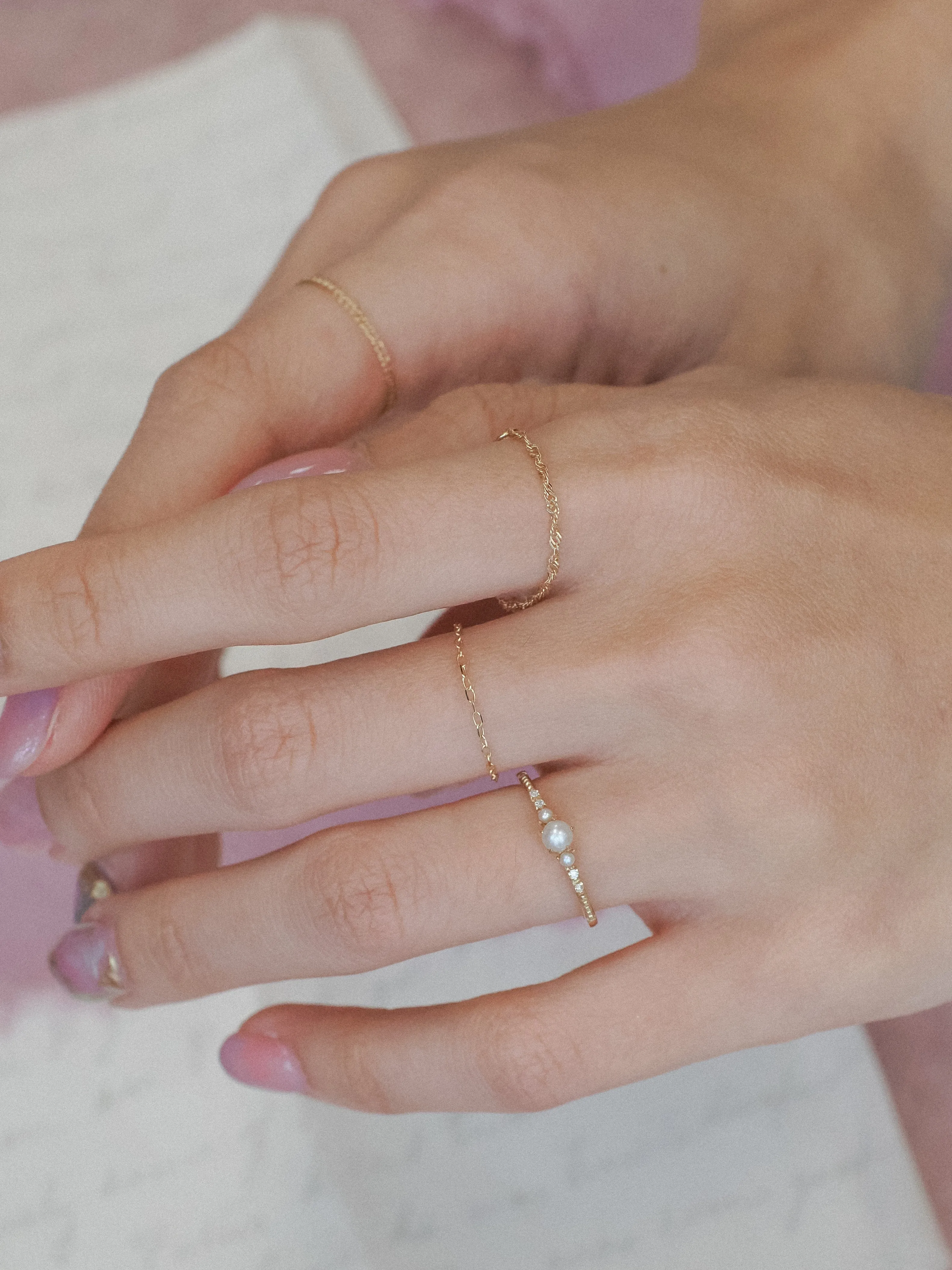 Pearl & Diamond 14K Yellow Gold Ring - Ballerina