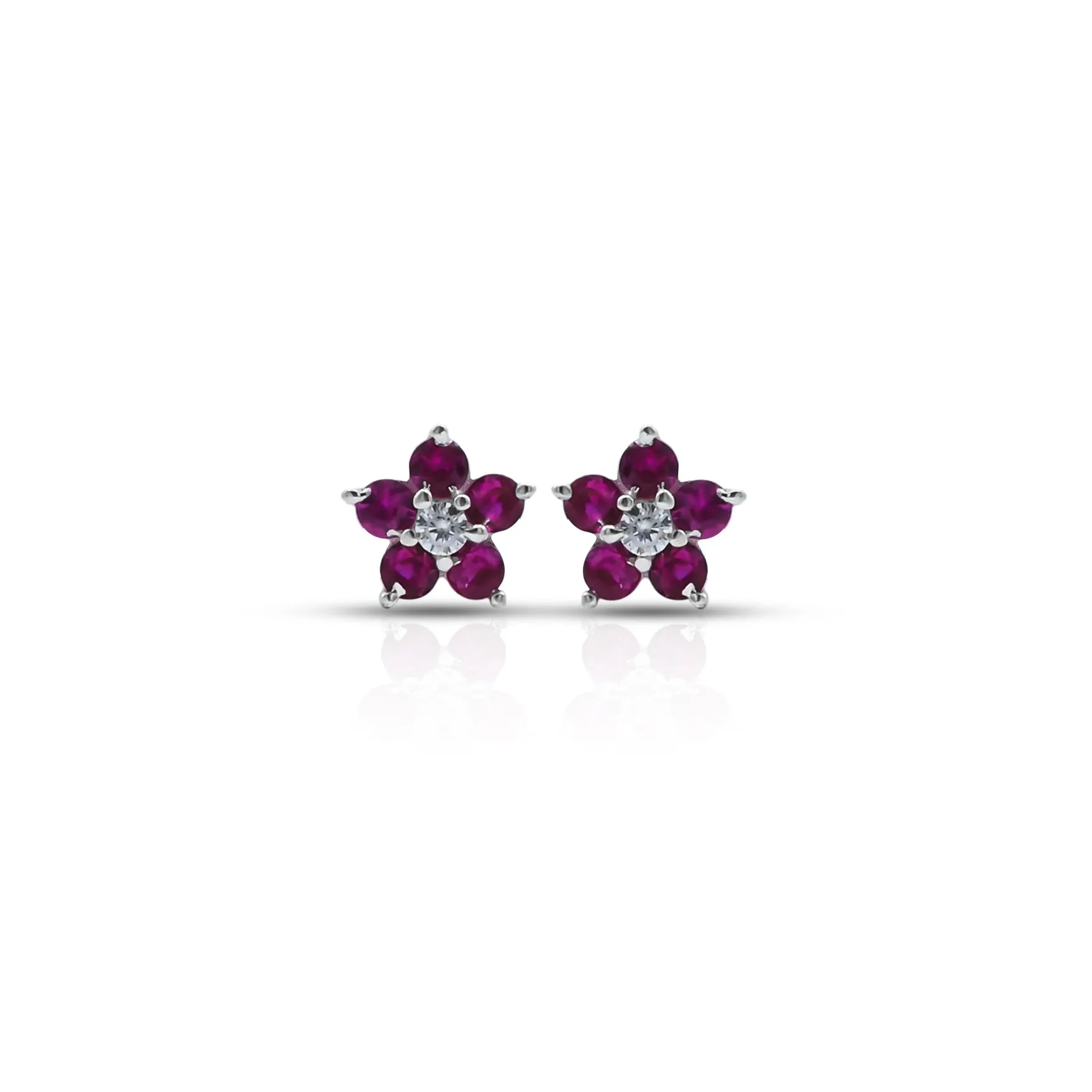 Purple Gemstone Sterling Silver Earrings