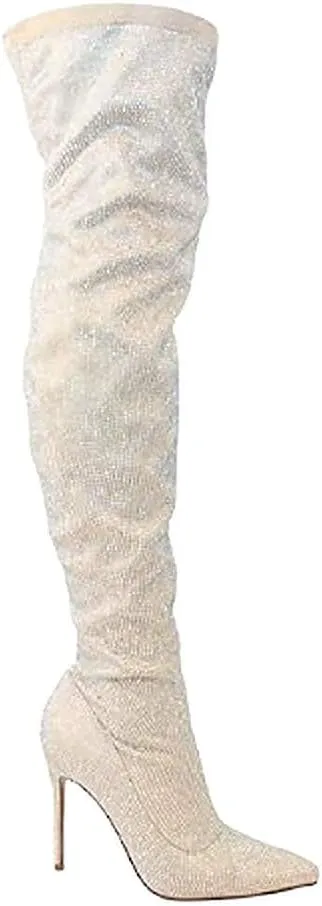 Rhinestone Thigh High Over The Knee Fashion Boots for Women