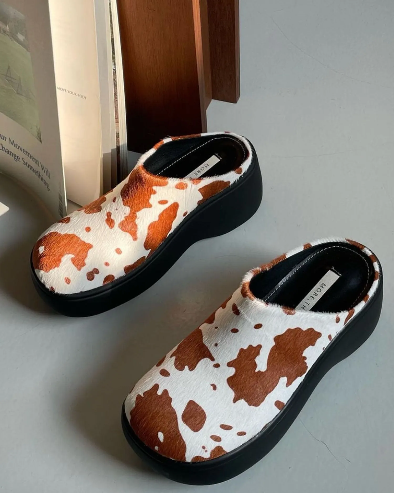 Sophia Clogs - Cow Print (Pre-order)
