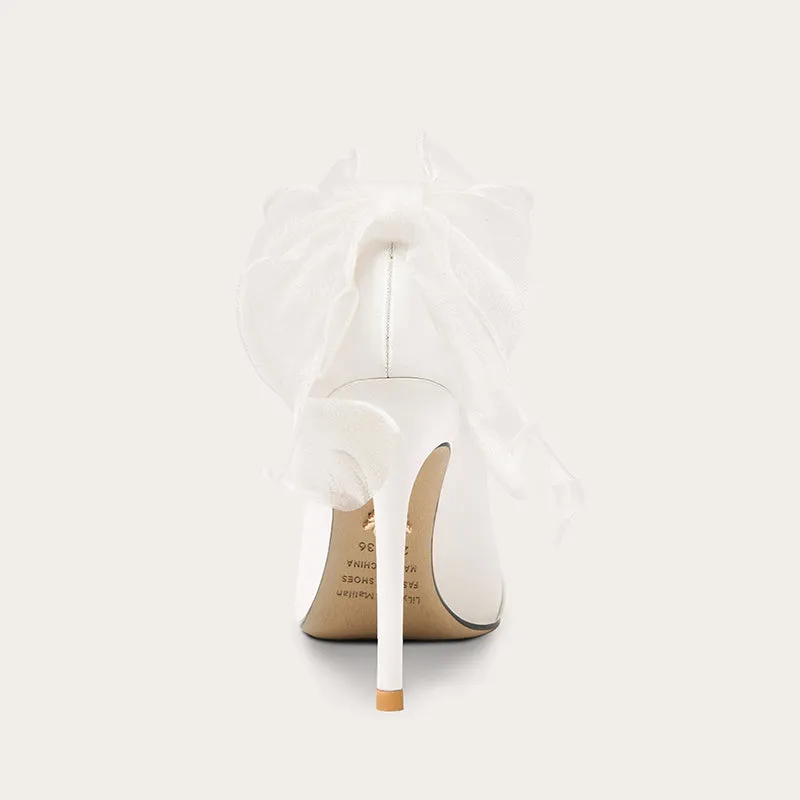 Wedding dress white high heels wedding shoes high-end- Litra