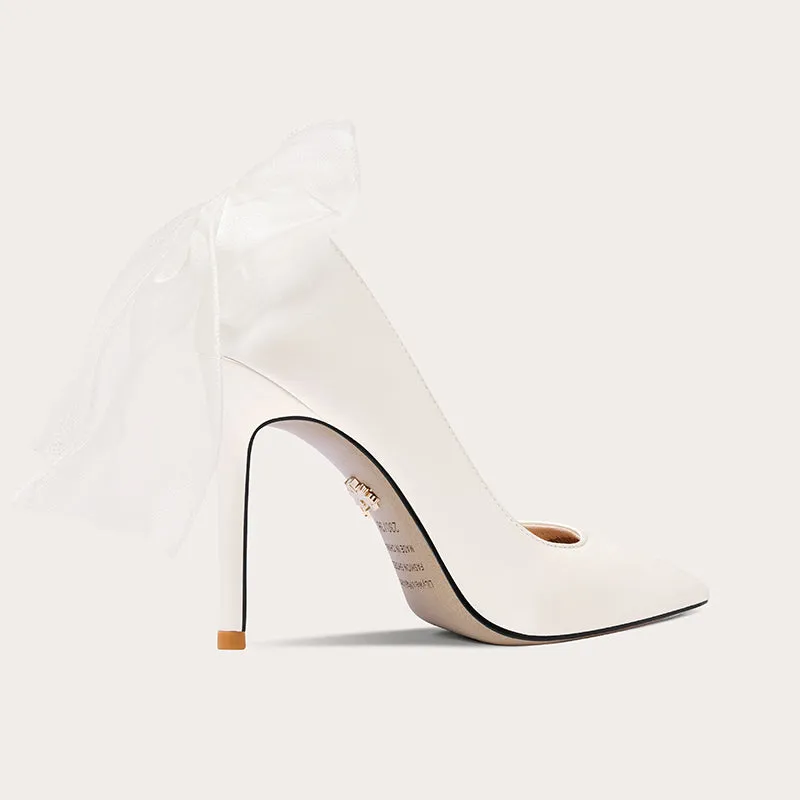 Wedding dress white high heels wedding shoes high-end- Litra