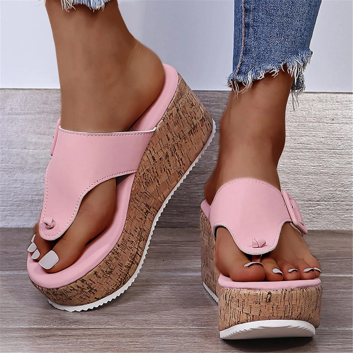 Yanzhenglip 2025 New Platform Sandals with Ankle Strap Open Toe Wedge Sandals for Women Wedge Sandals Platform Wedge Sandal Open Toe Sandals Dressy Summer Shoes