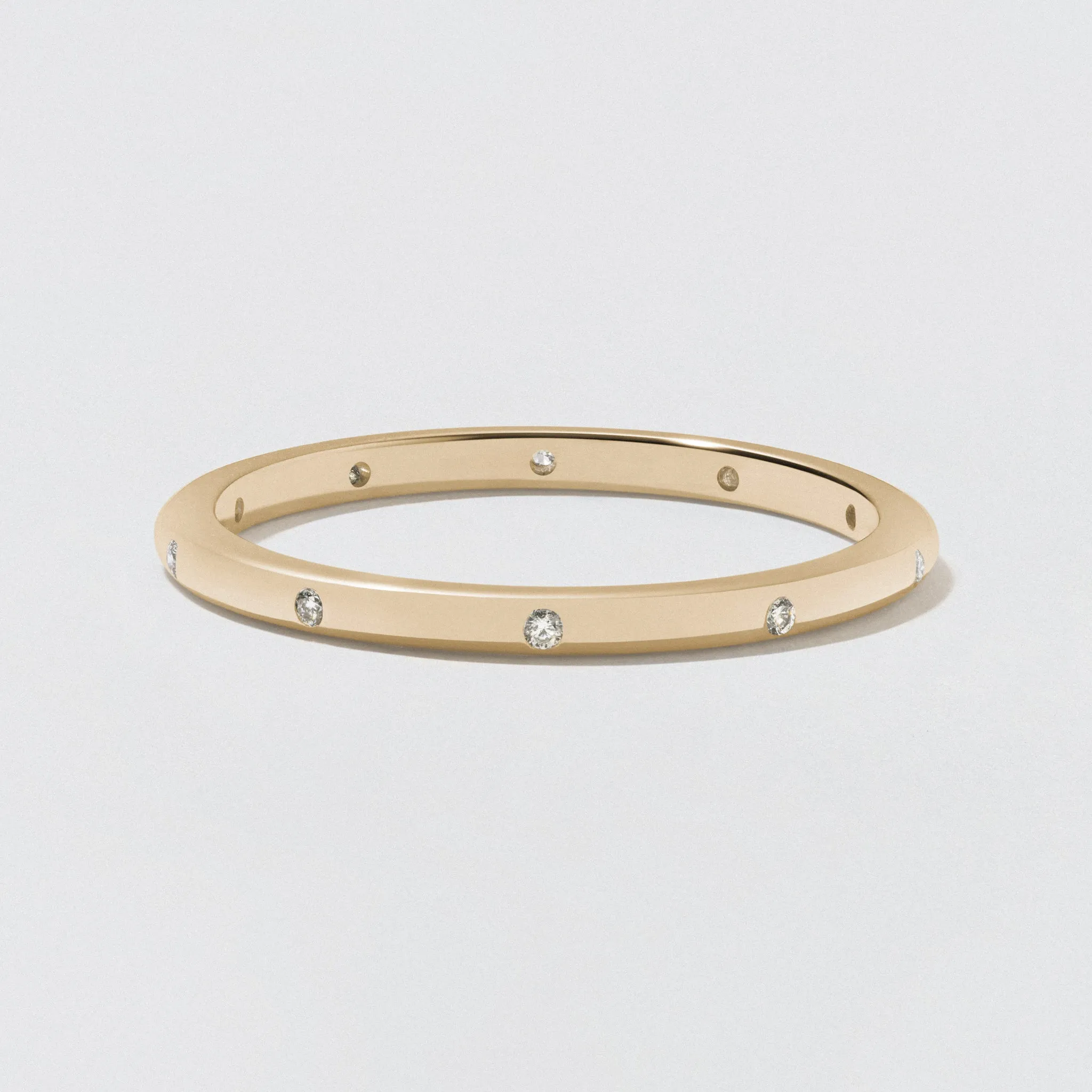 Yellow Gold Classic Diamond Wedding Band - Polished 1.5mm
